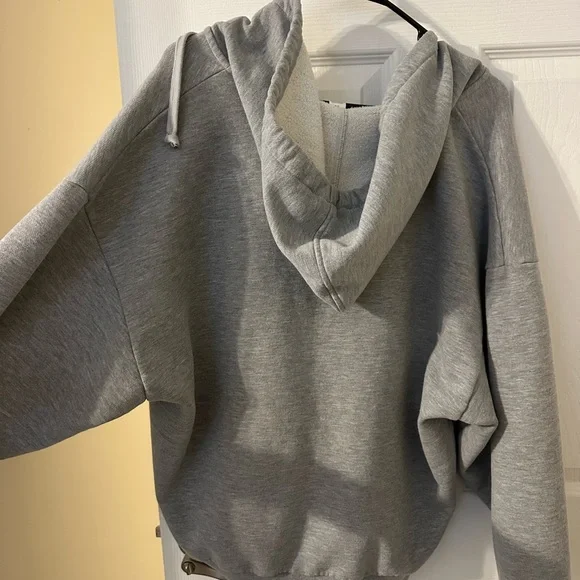 ALO Accolade Light Gray Zip-Up Hoodie Size L - Picture 5 of 5